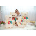 Peach 2.5 Feet I Love You Heart Teddy Bear